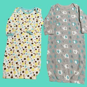 Luvable Friends Size S 0-6 Months Infant Gowns EUC
